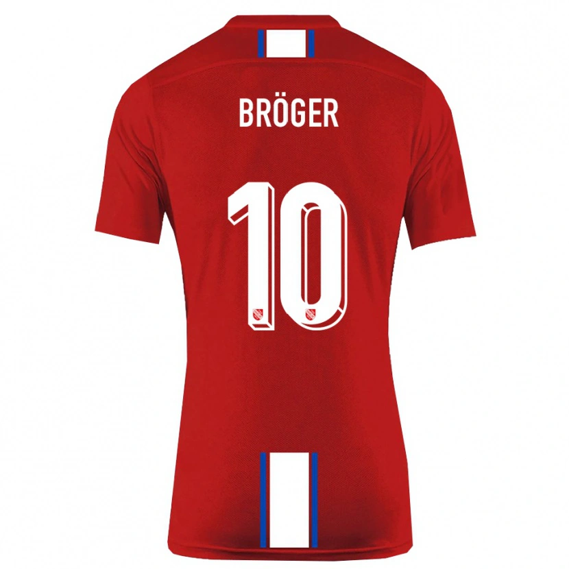 Danxen Kinder Linus Bröger #10 Rot Weiß Heimtrikot Trikot 2025/26 T-Shirt Schweiz