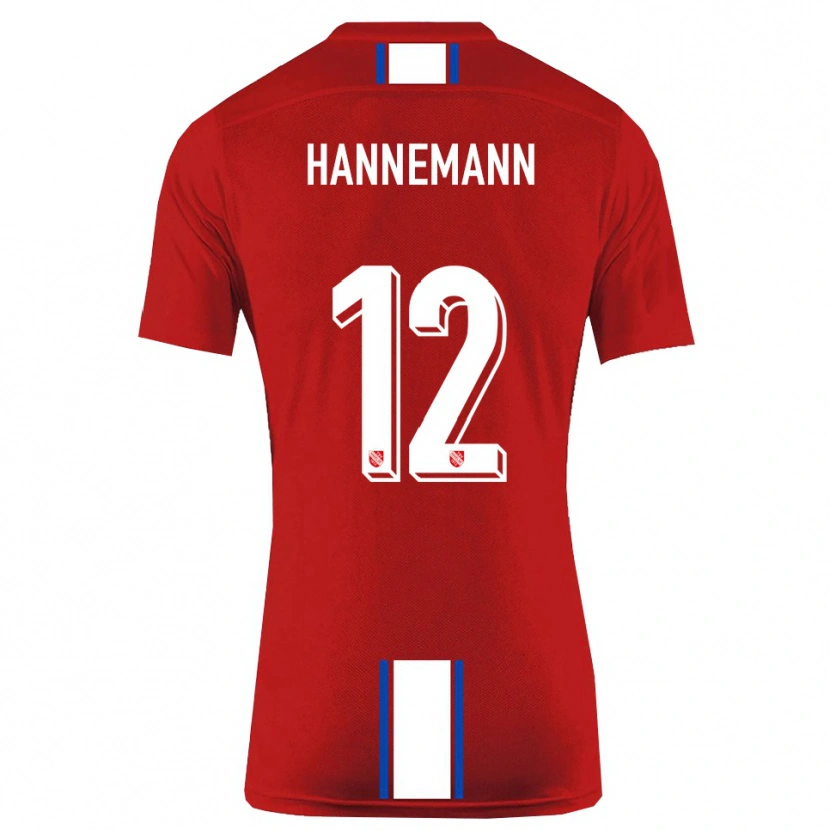 Danxen Kinder Sören Hannemann #12 Rot Weiß Heimtrikot Trikot 2025/26 T-Shirt Schweiz