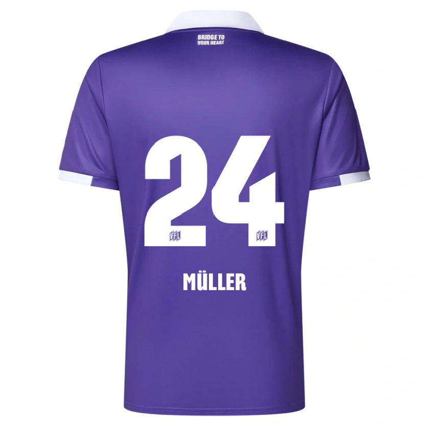 Danxen Kinder Jannik Müller #24 Lila Weiß Heimtrikot Trikot 2025/26 T-Shirt Schweiz