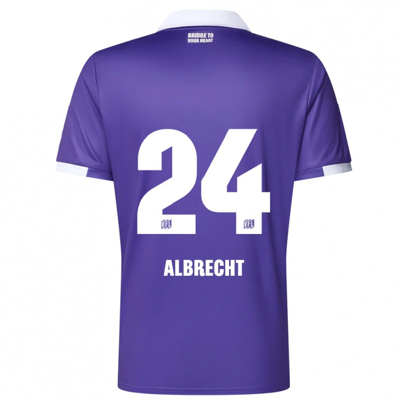Danxen Kinder Fabian Albrecht #24 Lila Weiß Heimtrikot Trikot 2025/26 T-Shirt Schweiz