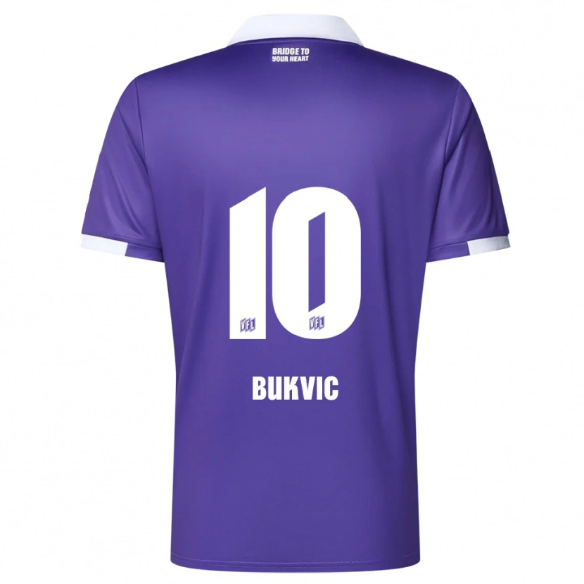 Danxen Kinder Adem Bukvic #10 Lila Weiß Heimtrikot Trikot 2025/26 T-Shirt Schweiz