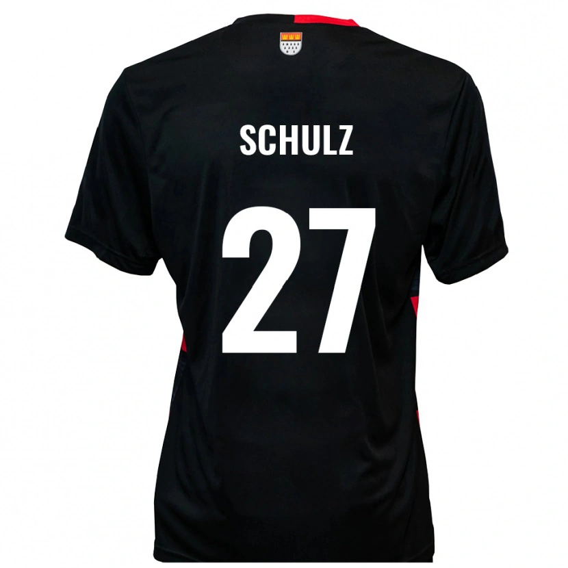 Danxen Kinder Arne Schulz #27 Schwarz Rot Heimtrikot Trikot 2025/26 T-Shirt Schweiz