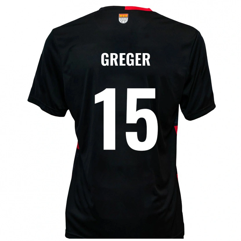 Danxen Kinder Christoph Greger #15 Schwarz Rot Heimtrikot Trikot 2025/26 T-Shirt Schweiz