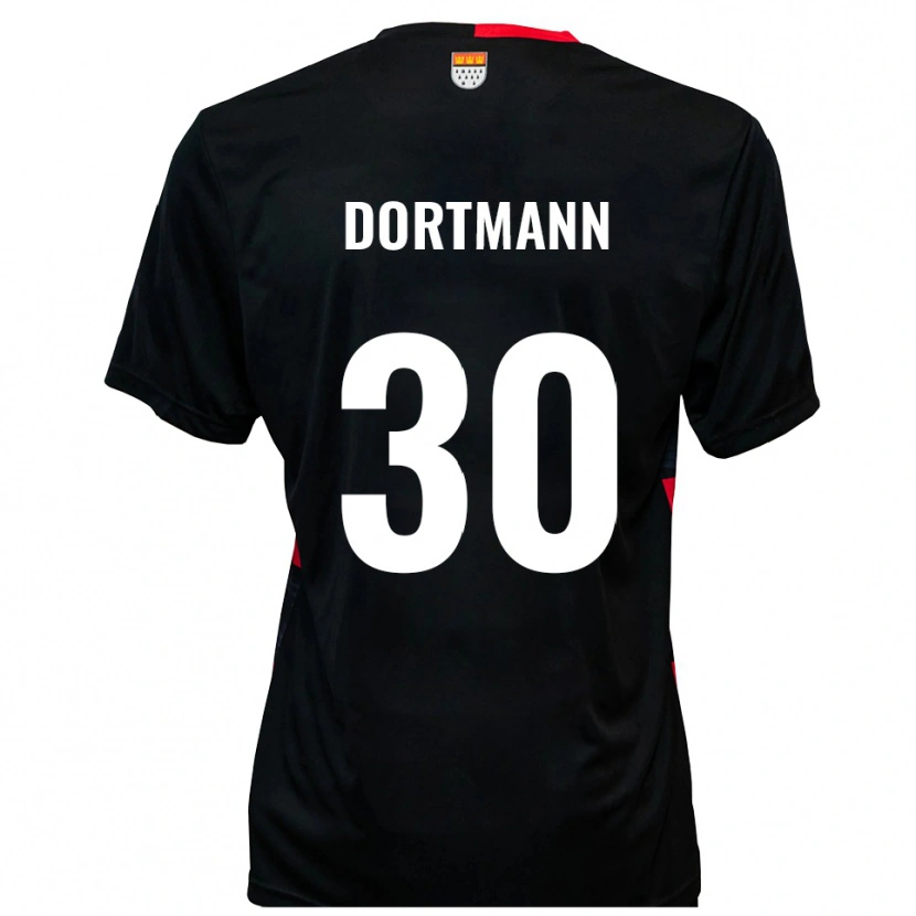 Danxen Kinder Niklas Dortmann #30 Schwarz Rot Heimtrikot Trikot 2025/26 T-Shirt Schweiz