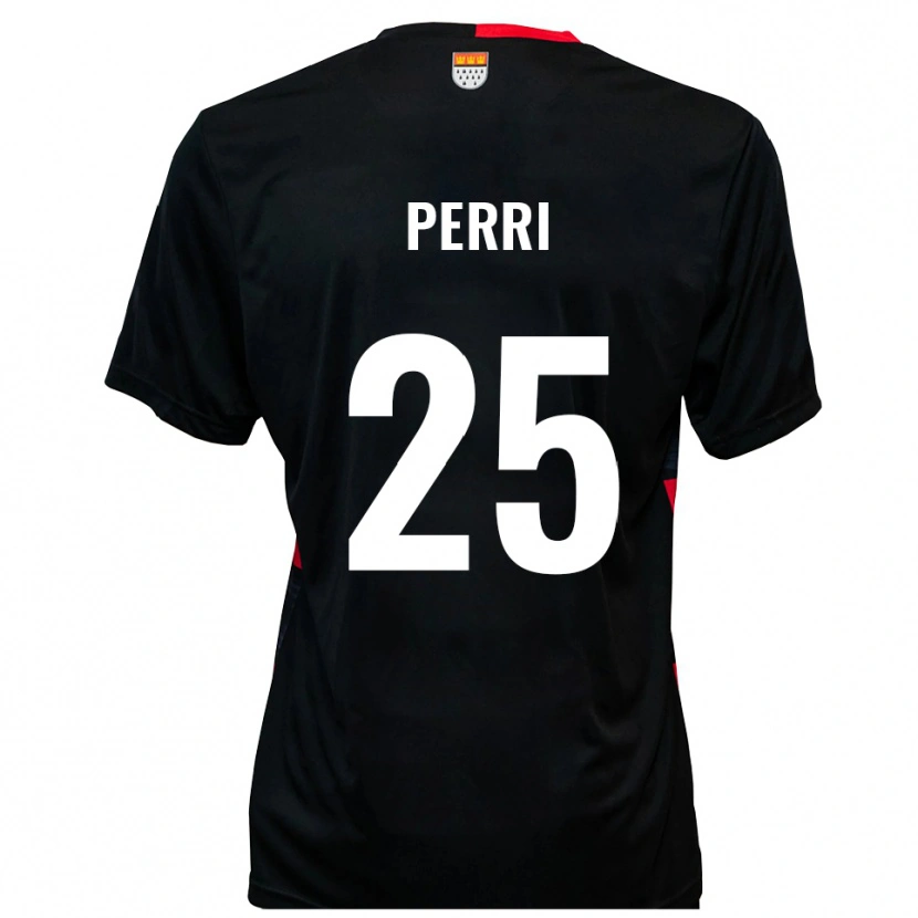 Danxen Kinder Diego Perri #25 Schwarz Rot Heimtrikot Trikot 2025/26 T-Shirt Schweiz
