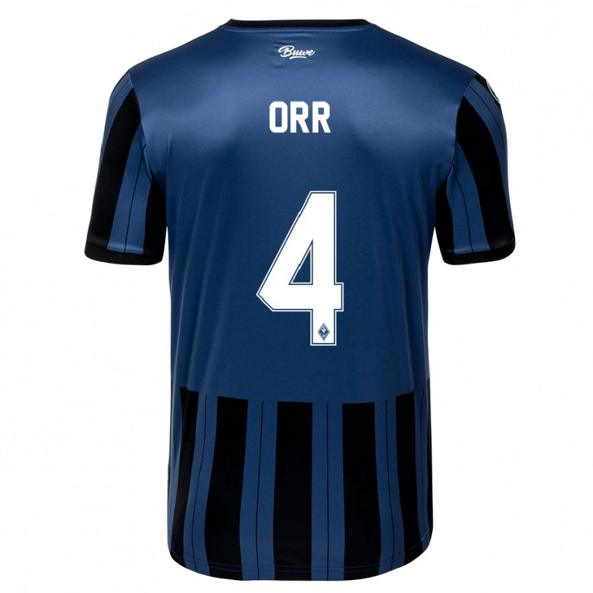 Danxen Kinder George Orr #4 Blau Grau Schwarz Heimtrikot Trikot 2025/26 T-Shirt Schweiz