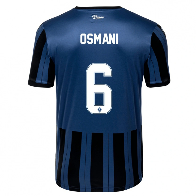 Danxen Kinder Samir Osmani #6 Blau Grau Schwarz Heimtrikot Trikot 2025/26 T-Shirt Schweiz