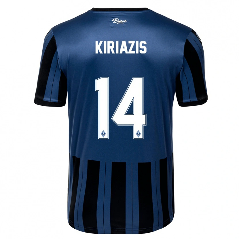 Danxen Kinder Pavlos Kiriazis #14 Blau Grau Schwarz Heimtrikot Trikot 2025/26 T-Shirt Schweiz