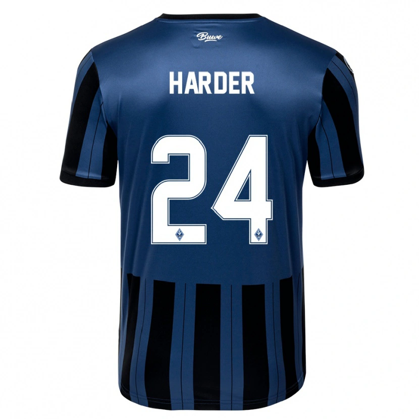 Danxen Kinder Constantin Harder #24 Blau Grau Schwarz Heimtrikot Trikot 2025/26 T-Shirt Schweiz