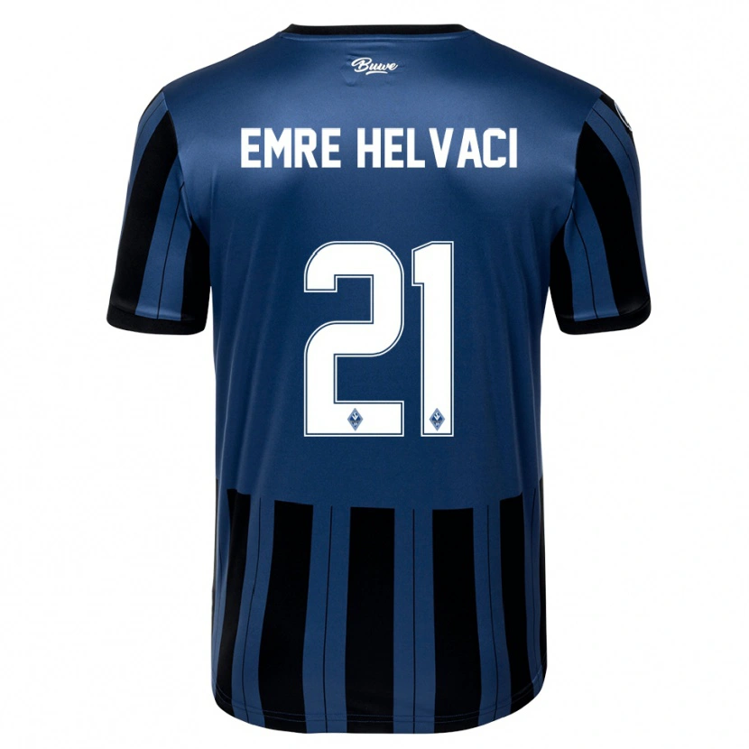 Danxen Kinder Faruk Emre Helvaci #21 Blau Grau Schwarz Heimtrikot Trikot 2025/26 T-Shirt Schweiz