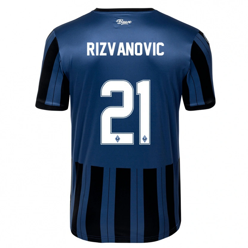 Danxen Kinder Adnan Rizvanovic #21 Blau Grau Schwarz Heimtrikot Trikot 2025/26 T-Shirt Schweiz
