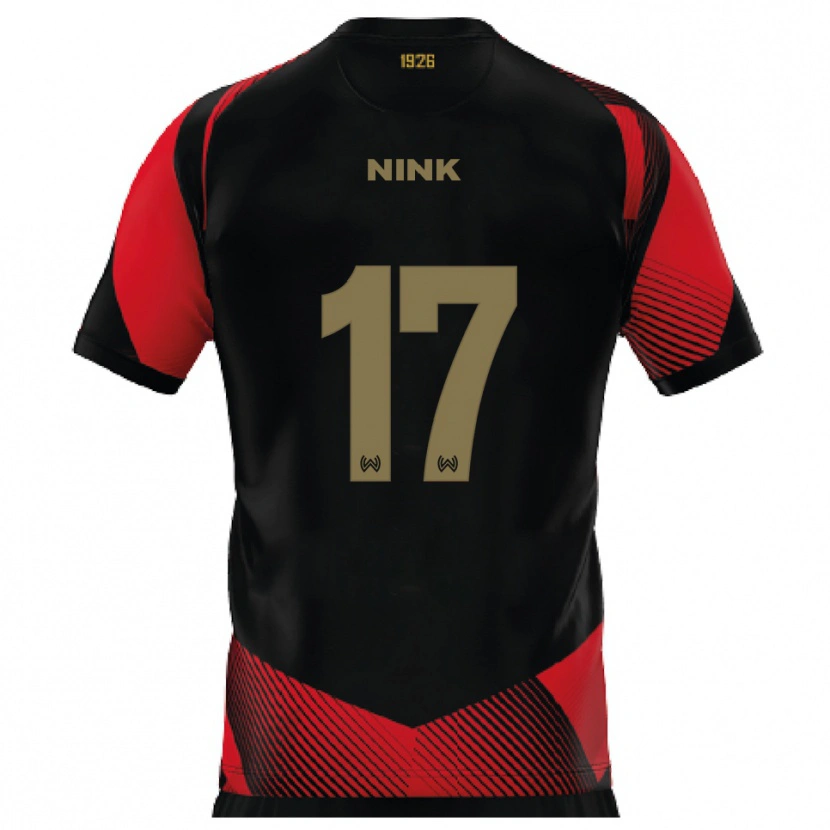 Danxen Kinder Ben Nink #17 Schwarz Rot Heimtrikot Trikot 2025/26 T-Shirt Schweiz