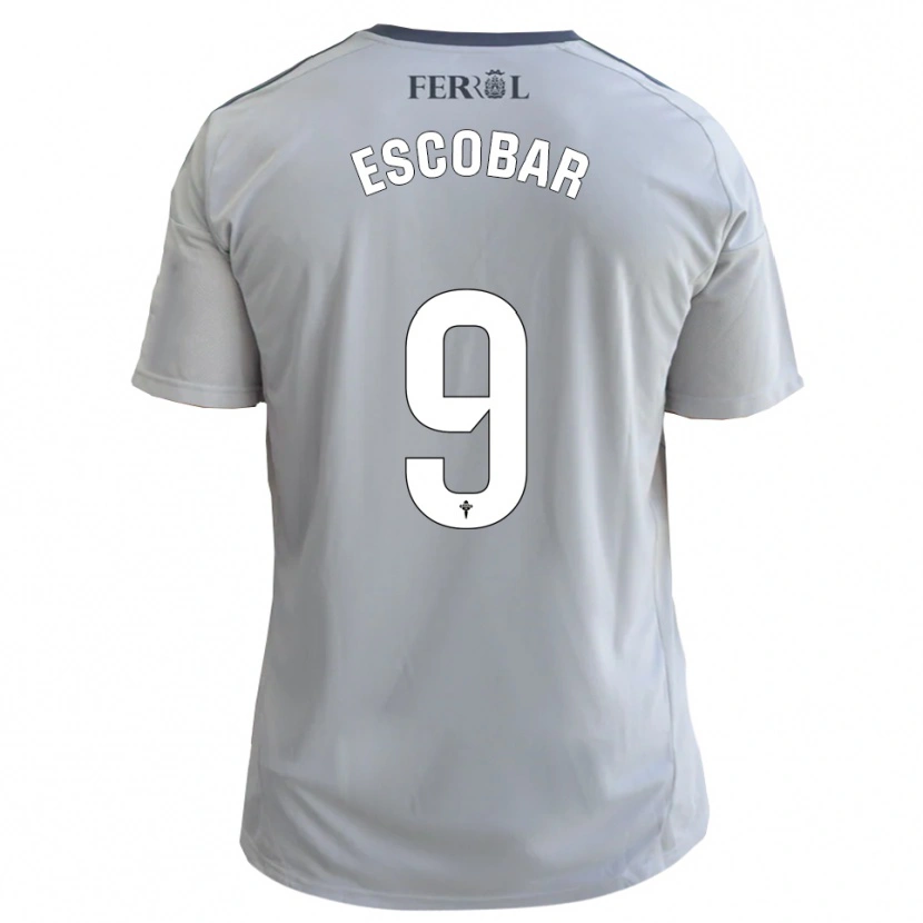 Danxen Kinder Antón Escobar #9 Grau Silber Auswärtstrikot Trikot 2025/26 T-Shirt Schweiz