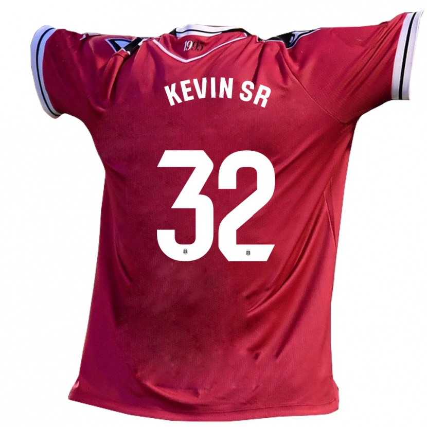Danxen Kinder Kevin Sánchez #32 Burgunder Schwarz Auswärtstrikot Trikot 2025/26 T-Shirt Schweiz
