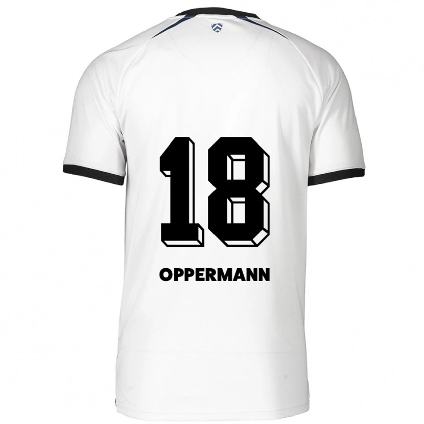 Danxen Kinder Leo Oppermann #18 Weiß Schwarz Auswärtstrikot Trikot 2025/26 T-Shirt Schweiz