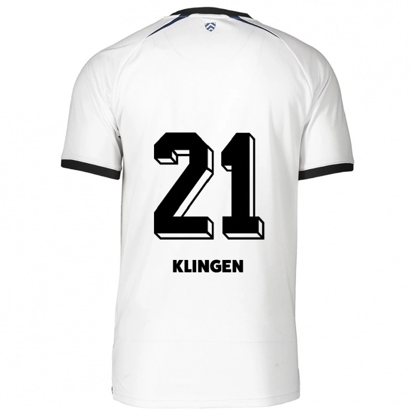 Danxen Kinder Emelie Klingen #21 Weiß Schwarz Auswärtstrikot Trikot 2025/26 T-Shirt Schweiz