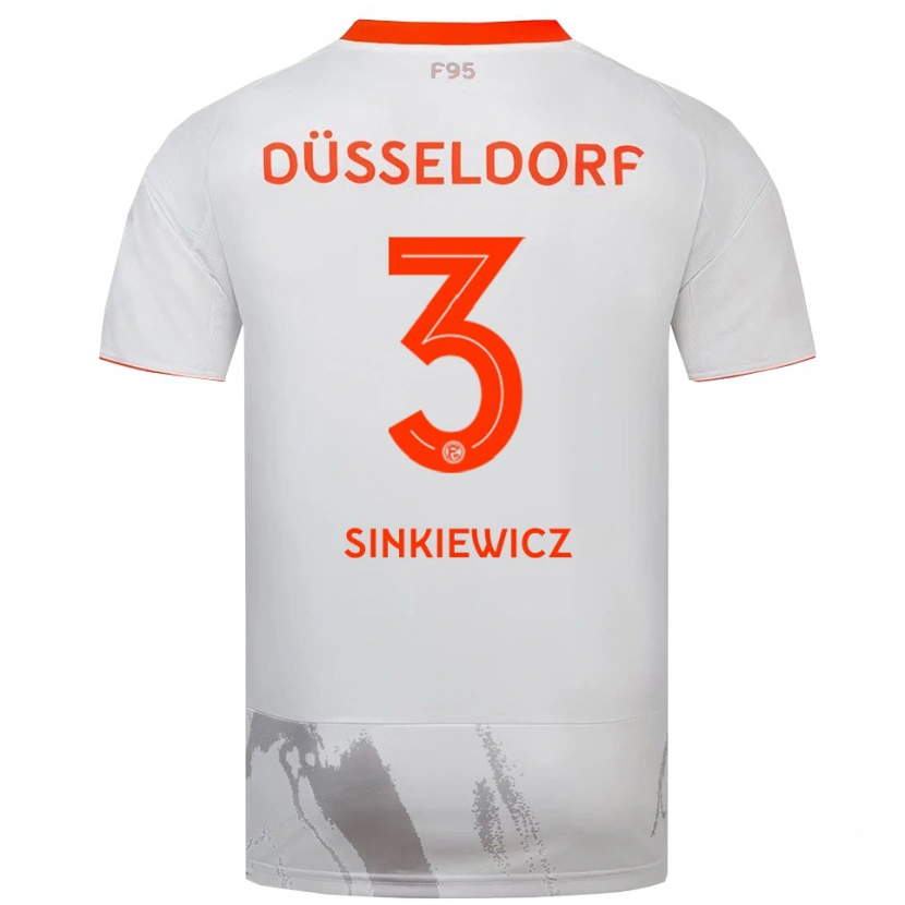 Danxen Kinder Luis Sinkiewicz #3 Weiß Orange Auswärtstrikot Trikot 2025/26 T-Shirt Schweiz