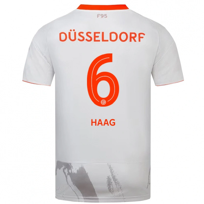 Danxen Kinder Giovanni Haag #6 Weiß Orange Auswärtstrikot Trikot 2025/26 T-Shirt Schweiz