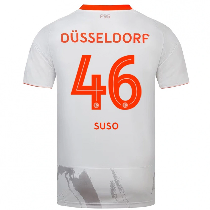 Danxen Kinder Sima Suso #46 Weiß Orange Auswärtstrikot Trikot 2025/26 T-Shirt Schweiz