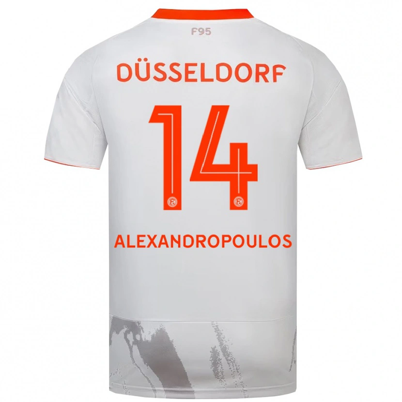 Danxen Kinder Sotiris Alexandropoulos #14 Weiß Orange Auswärtstrikot Trikot 2025/26 T-Shirt Schweiz