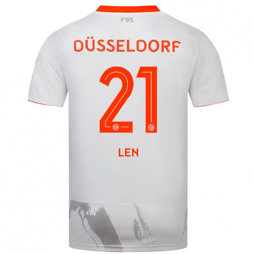 Danxen Kinder Maksym Len #21 Weiß Orange Auswärtstrikot Trikot 2025/26 T-Shirt Schweiz