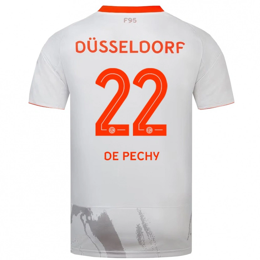 Danxen Kinder William De Pechy #22 Weiß Orange Auswärtstrikot Trikot 2025/26 T-Shirt Schweiz