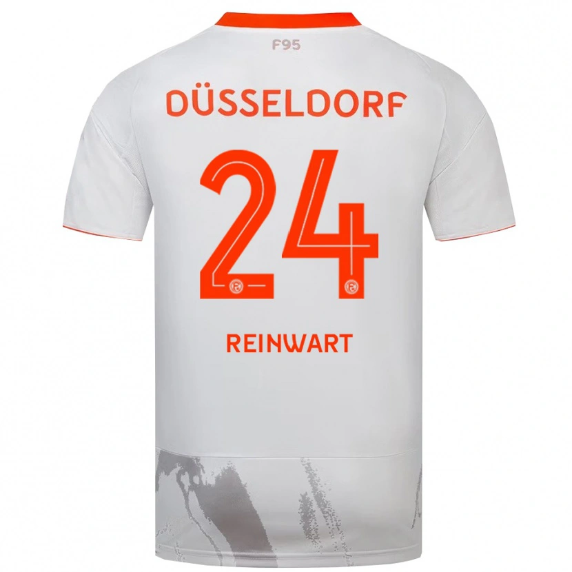 Danxen Kinder Finn Reinwart #24 Weiß Orange Auswärtstrikot Trikot 2025/26 T-Shirt Schweiz