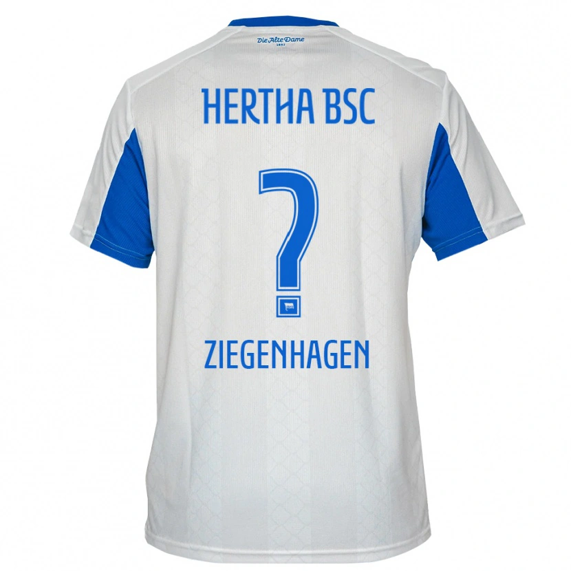 Danxen Kinder Kevin Ziegenhagen #0 Weiß Blau Auswärtstrikot Trikot 2025/26 T-Shirt Schweiz