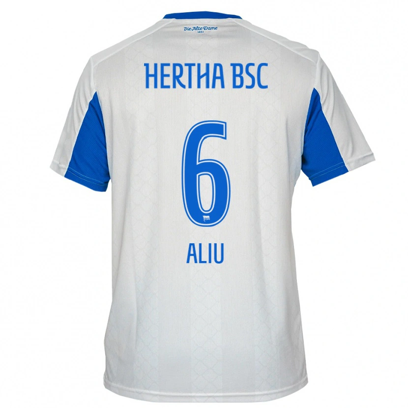 Danxen Kinder Lorent Aliu #6 Weiß Blau Auswärtstrikot Trikot 2025/26 T-Shirt Schweiz