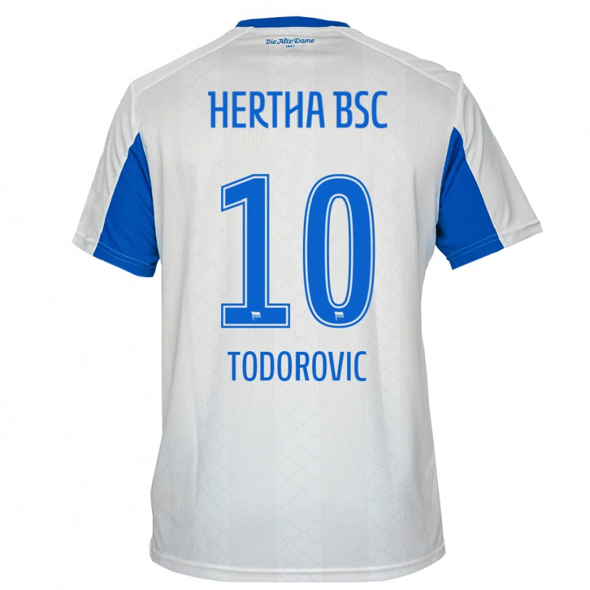 Danxen Kinder Kian Todorovic #10 Weiß Blau Auswärtstrikot Trikot 2025/26 T-Shirt Schweiz