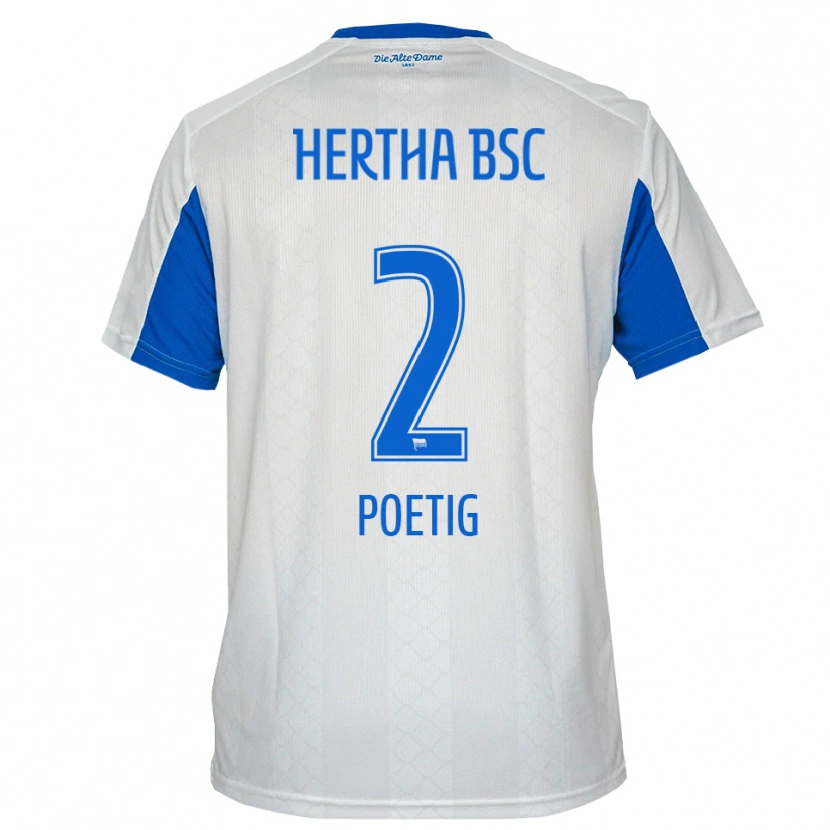 Danxen Kinder David Poetig #2 Weiß Blau Auswärtstrikot Trikot 2025/26 T-Shirt Schweiz