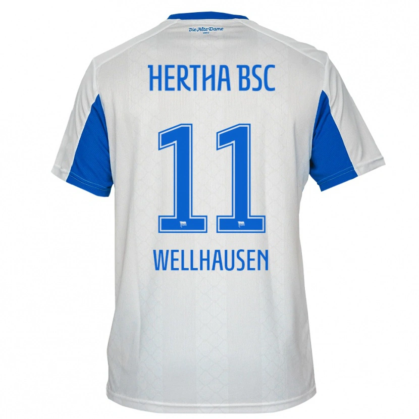 Danxen Kinder Elfie Wellhausen #11 Weiß Blau Auswärtstrikot Trikot 2025/26 T-Shirt Schweiz