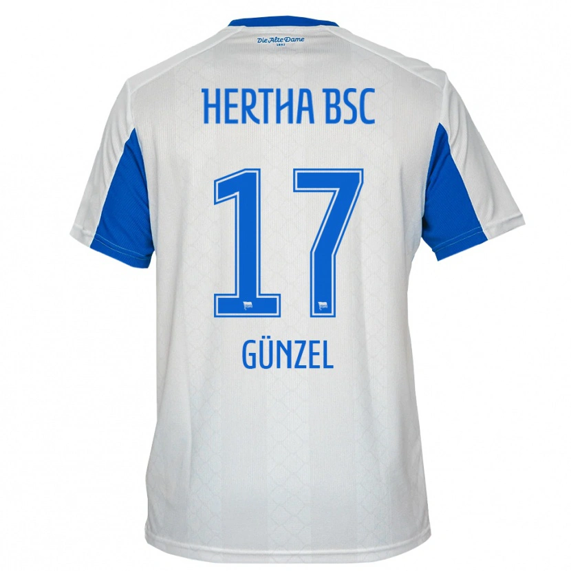 Danxen Kinder Maximilian Günzel #17 Weiß Blau Auswärtstrikot Trikot 2025/26 T-Shirt Schweiz
