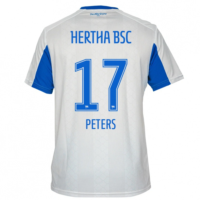 Danxen Kinder Laura Peters #17 Weiß Blau Auswärtstrikot Trikot 2025/26 T-Shirt Schweiz