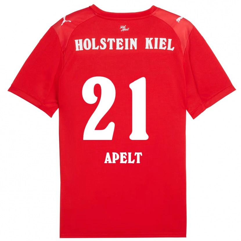 Danxen Kinder Maximilian Apelt #21 Rot Blau Auswärtstrikot Trikot 2025/26 T-Shirt Schweiz