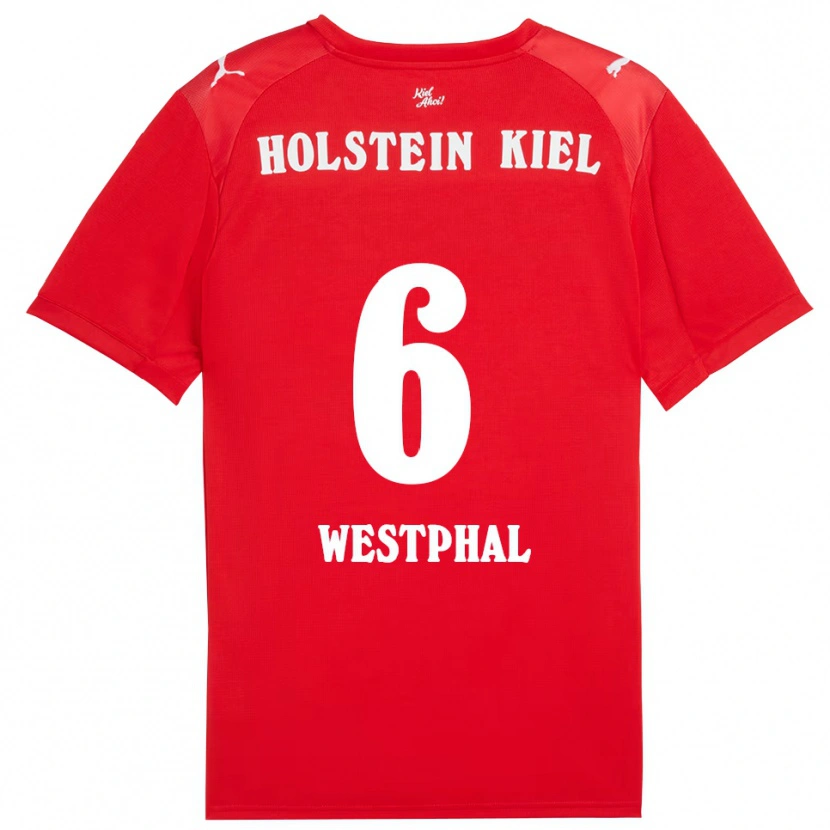 Danxen Kinder Henrik Westphal #6 Rot Blau Auswärtstrikot Trikot 2025/26 T-Shirt Schweiz