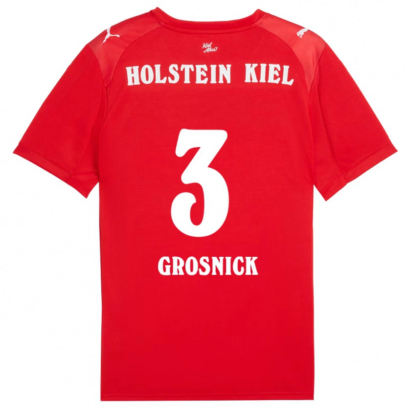 Danxen Kinder Jasmin Grosnick #3 Rot Blau Auswärtstrikot Trikot 2025/26 T-Shirt Schweiz