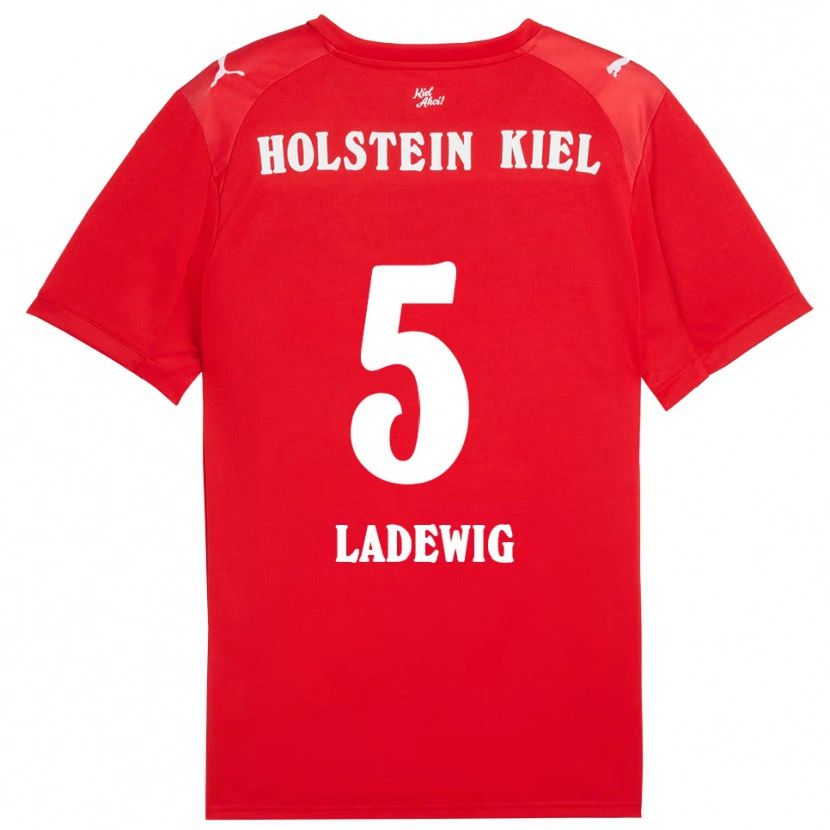 Danxen Kinder Lönne Ladewig #5 Rot Blau Auswärtstrikot Trikot 2025/26 T-Shirt Schweiz