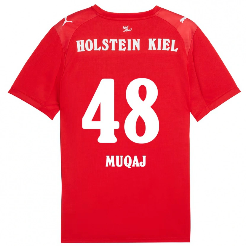 Danxen Kinder Hamza Muqaj #48 Rot Blau Auswärtstrikot Trikot 2025/26 T-Shirt Schweiz