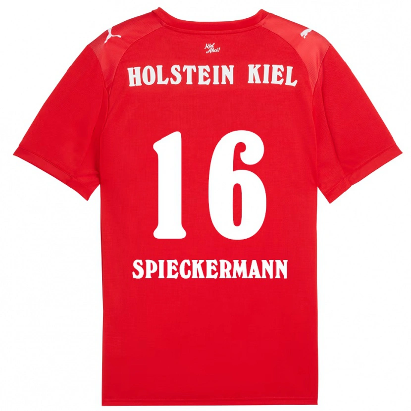Danxen Kinder Tim Spieckermann #16 Rot Blau Auswärtstrikot Trikot 2025/26 T-Shirt Schweiz