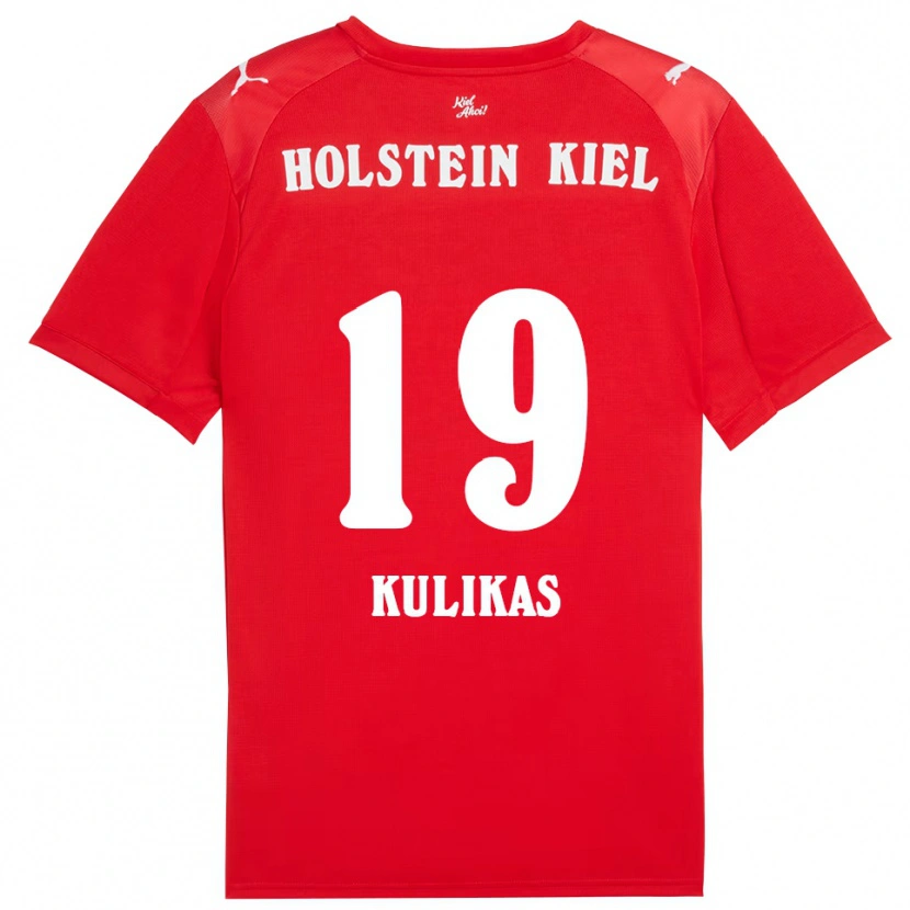 Danxen Kinder Laurynas Kulikas #19 Rot Blau Auswärtstrikot Trikot 2025/26 T-Shirt Schweiz