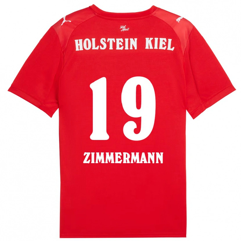 Danxen Kinder Luiza Zimmermann #19 Rot Blau Auswärtstrikot Trikot 2025/26 T-Shirt Schweiz
