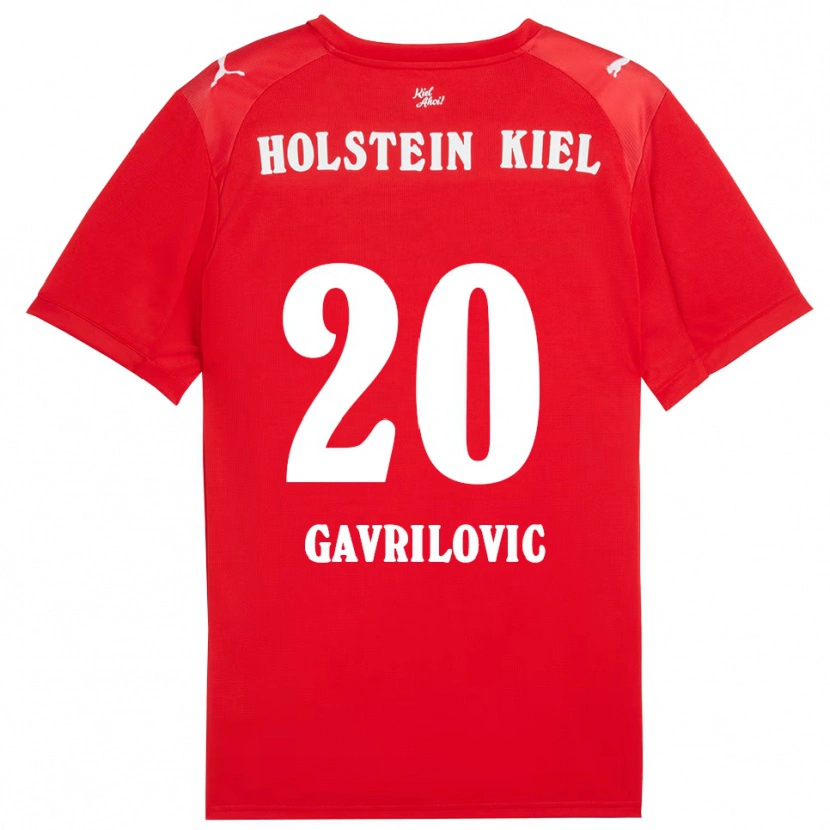 Danxen Kinder Helena Gavrilovic #20 Rot Blau Auswärtstrikot Trikot 2025/26 T-Shirt Schweiz