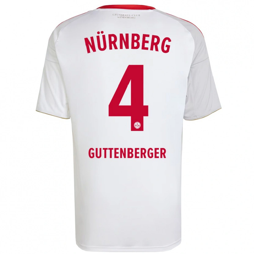 Danxen Kinder Luisa Guttenberger #4 Weiß Rot Auswärtstrikot Trikot 2025/26 T-Shirt Schweiz