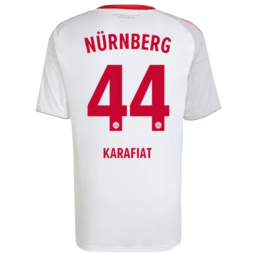 Danxen Kinder Ondrej Karafiat #44 Weiß Rot Auswärtstrikot Trikot 2025/26 T-Shirt Schweiz