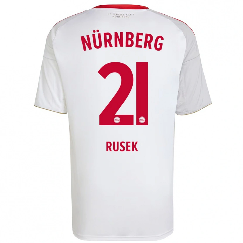 Danxen Kinder Larissa Rusek #21 Weiß Rot Auswärtstrikot Trikot 2025/26 T-Shirt Schweiz