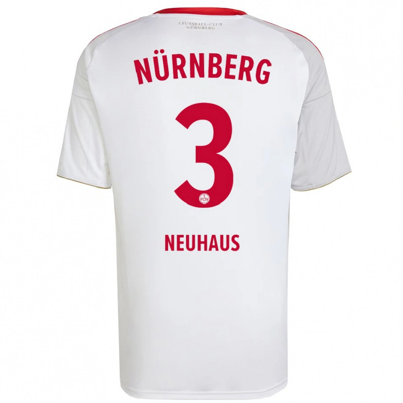Danxen Kinder Tim Neuhaus #3 Weiß Rot Auswärtstrikot Trikot 2025/26 T-Shirt Schweiz