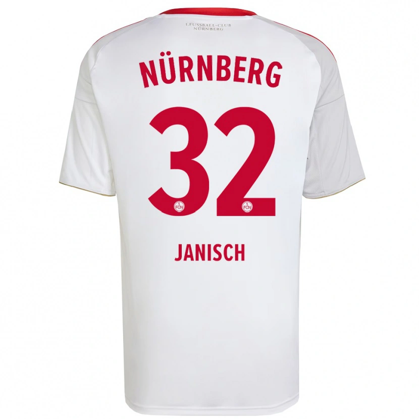 Danxen Kinder Tim Janisch #32 Weiß Rot Auswärtstrikot Trikot 2025/26 T-Shirt Schweiz