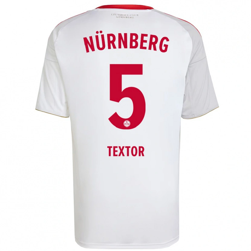 Danxen Kinder Uche Textor #5 Weiß Rot Auswärtstrikot Trikot 2025/26 T-Shirt Schweiz