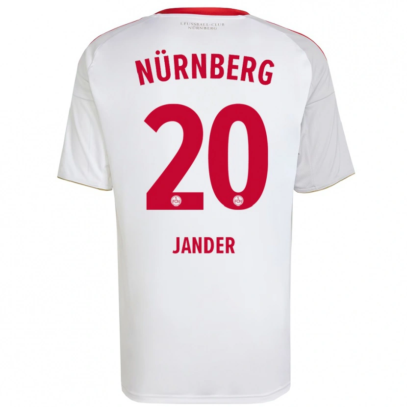 Danxen Kinder Caspar Jander #20 Weiß Rot Auswärtstrikot Trikot 2025/26 T-Shirt Schweiz
